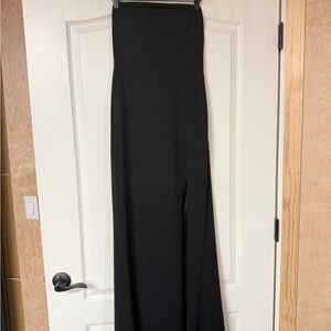 BHLDN Elegant Black Strapless Gown